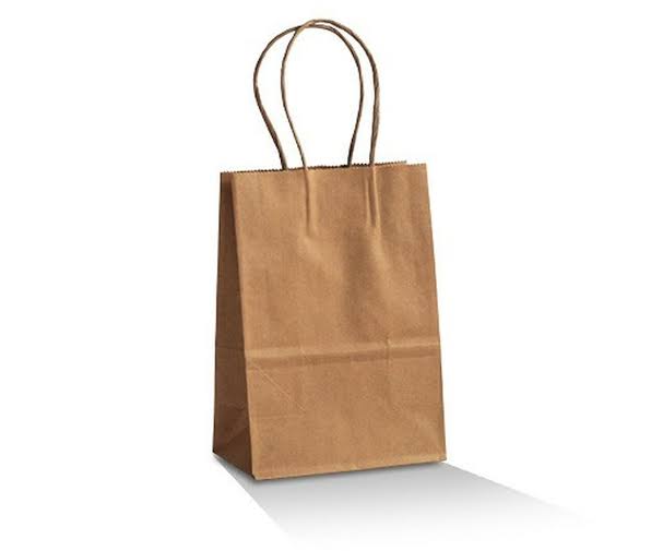 Brown Mini Bag with Twine Handle