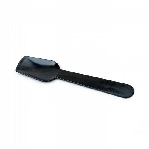 Black plastic ice cream spoons 9.8cm