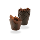 Tulip Muffin Cup Brown 160x160x50  
     (300cups/sleeve x 18 sleeves=5400/box)