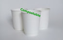 350ml PLA - single wall compostable cup white